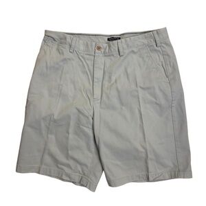 Nautica Men's Taupe Khaki Tan Flat Front Shorts
